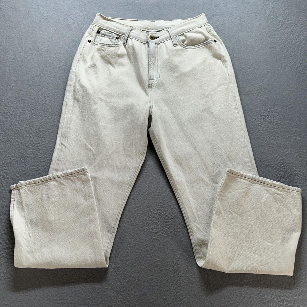 NSF Jeans Womens 31 White Wash Made in USA Straight Leg Cotton Denim Zip‎ Fly